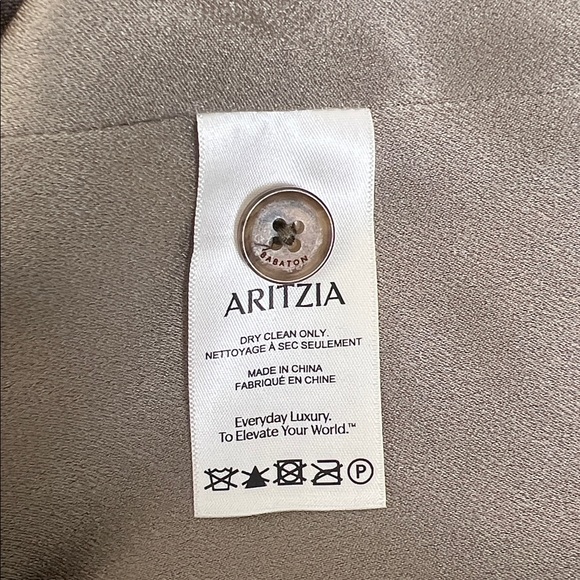 Aritzia Babaton Deniro Vest Taupe size 10 - Picture 7 of 10